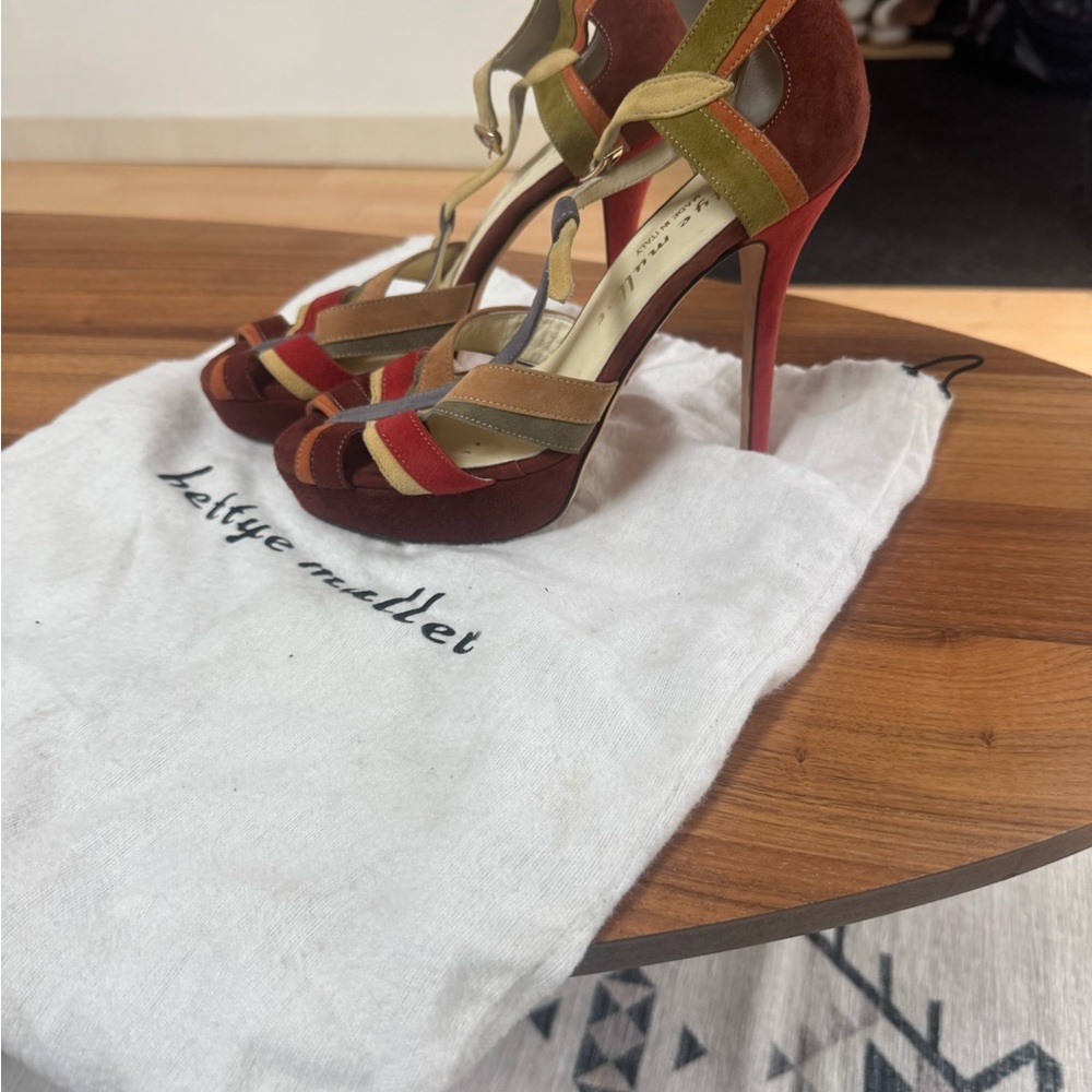 Bettye Muller Multicolor Strappy Heels
